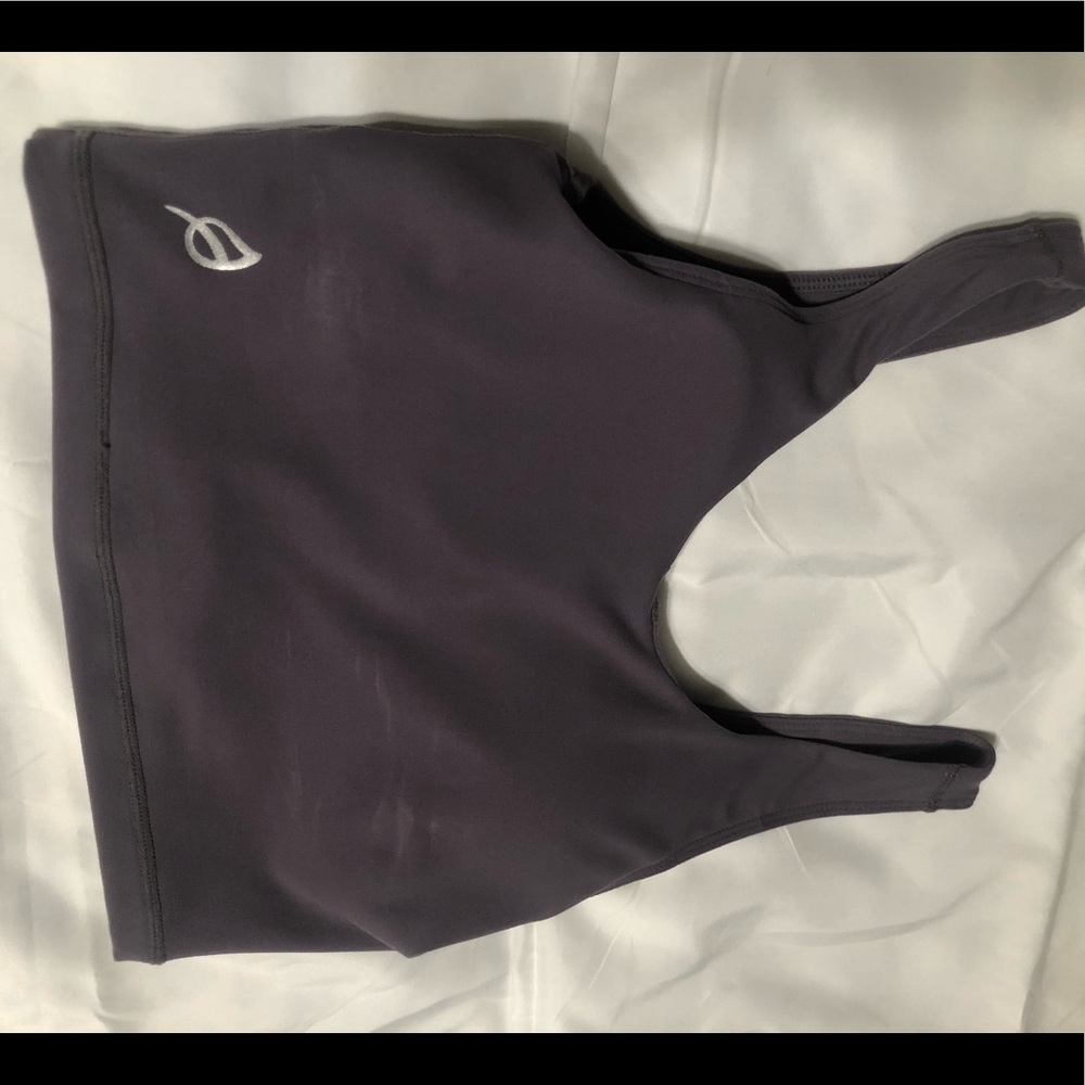 Purple crop workout tank